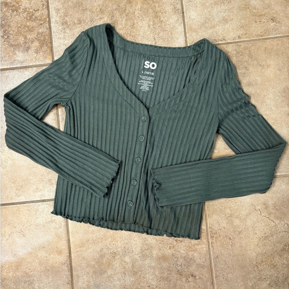 🍬SO Lightweight Ribbed Cardigan
